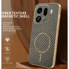 Coque arrière Phonesta Luxury Carbon Fiber avec MagSafe pour Oppo Find X9 Pro - Marron 1
