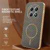 Coque arrière Phonesta Luxury Carbon Fiber avec MagSafe pour Xiaomi Redmi Note 15 4G/5G / Xiaomi Poco M8 - Marron 2