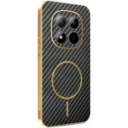 Coque arrière Phonesta Luxury Carbon Fiber avec MagSafe pour Xiaomi Redmi Note 15 Pro 5G - Noir
