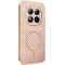 Coque arrière Phonesta Luxury Carbon Fiber avec MagSafe pour Xiaomi Redmi Note 15 Pro Plus / Xiaomi Poco M8 Pro - Rose