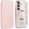 Coque portefeuille Phonesta Luxury Crystal avec MagSafe pour Samsung Galaxy S24 FE - Rose