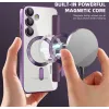 Coque portefeuille Phonesta Luxury Crystal avec MagSafe pour Samsung Galaxy S24 FE - Violet foncé 4