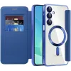 Coque portefeuille Phonesta Luxury Crystal avec MagSafe pour Samsung Galaxy A16 - Bleu foncé 2