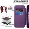 Coque portefeuille Phonesta Luxury Crystal avec MagSafe pour Samsung Galaxy S25/S24 - Violet foncé 3