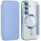 Coque portefeuille Phonesta Luxury Crystal avec MagSafe pour Samsung Galaxy S25/S24 - Bleu clair