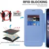 Coque portefeuille Phonesta Luxury Crystal avec MagSafe pour Samsung Galaxy S25/S24 - Bleu clair 3