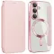 Coque portefeuille Phonesta Luxury Crystal avec MagSafe pour Samsung Galaxy S25/S24 - Rose