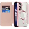 Coque portefeuille Phonesta Luxury Crystal avec MagSafe pour Samsung Galaxy S25/S24 - Rose 2