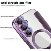 Coque portefeuille Phonesta Luxury Crystal avec MagSafe pour Samsung Galaxy S25 Plus/S24 Plus - Violet foncé 6