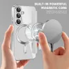 Coque portefeuille Phonesta Luxury Crystal avec MagSafe pour Samsung Galaxy S25 Plus/S24 Plus - Argent 4