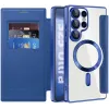 Coque portefeuille Phonesta Luxury Crystal avec MagSafe pour Samsung Galaxy S25 Ultra - Bleu foncé 2