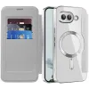 Coque portefeuille Phonesta Luxury Crystal avec MagSafe pour Google Pixel 9a - Argent 2