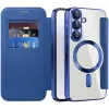 Coque portefeuille Phonesta Luxury Crystal avec MagSafe pour Samsung Galaxy A36/A56 - Bleu foncé 2
