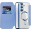 Coque portefeuille Phonesta Luxury Crystal avec MagSafe pour Samsung Galaxy A36/A56 - Bleu clair 2