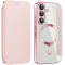 Coque portefeuille Phonesta Luxury Crystal avec MagSafe pour Samsung Galaxy A36/A56 - Rose