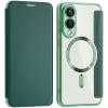 Coque portefeuille Phonesta Luxury Crystal avec MagSafe pour Samsung Galaxy S25 Edge - Vert foncé
