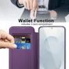 Coque portefeuille Phonesta Luxury Crystal avec MagSafe pour Samsung Galaxy S25 Edge - Violet foncé 4