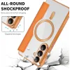 Coque portefeuille Phonesta Luxury Crystal avec MagSafe pour Samsung Galaxy S26 - Orange 5