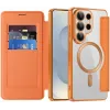 Coque portefeuille Phonesta Luxury Crystal avec MagSafe pour Samsung Galaxy S26 Ultra - Orange 1