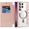 Coque portefeuille Phonesta Luxury Crystal Puffed avec MagSafe pour Samsung Galaxy S24 Ultra - Rose 2