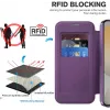 Coque portefeuille Phonesta Luxury Crystal Puffed avec MagSafe pour Samsung Galaxy S24 FE - Violet foncé 5