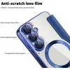 Coque portefeuille Phonesta Luxury Crystal Puffed avec MagSafe pour Samsung Galaxy S25 Plus/S24 Plus - Bleu foncé 6