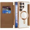 Coque portefeuille Phonesta Luxury Crystal Puffed avec MagSafe pour Samsung Galaxy S25 Ultra - Marron 2