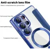 Coque portefeuille Phonesta Luxury Crystal Puffed avec MagSafe pour Samsung Galaxy S25 Ultra - Bleu foncé 6