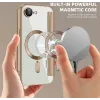 Coque portefeuille Phonesta Luxury Crystal Puffed avec MagSafe pour Apple iPhone 17e/16e - Or désert 5