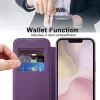 Coque portefeuille Phonesta Luxury Crystal Puffed avec MagSafe pour Apple iPhone 17e/16e - Violet foncé 3