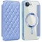 Coque portefeuille Phonesta Luxury Crystal Puffed avec MagSafe pour Apple iPhone 17e/16e - Bleu clair