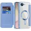 Coque portefeuille Phonesta Luxury Crystal Puffed avec MagSafe pour Apple iPhone 17e/16e - Bleu clair 2