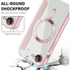 Coque portefeuille Phonesta Luxury Crystal Puffed avec MagSafe pour Apple iPhone 17e/16e - Rose 6