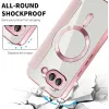 Coque portefeuille Phonesta Luxury Crystal Puffed avec MagSafe pour Google Pixel 9a - Rose 6
