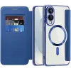 Coque portefeuille Phonesta Luxury Crystal Puffed avec MagSafe pour Samsung Galaxy S25 Edge - Bleu foncé 2