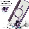 Coque portefeuille Phonesta Luxury Crystal Puffed avec MagSafe pour Samsung Galaxy S25 Edge - Violet foncé 6