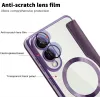 Coque portefeuille Phonesta Luxury Crystal Puffed avec MagSafe pour Samsung Galaxy S25 Edge - Violet foncé 7