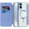 Coque portefeuille Phonesta Luxury Crystal Puffed avec MagSafe pour Samsung Galaxy S25 Edge - Bleu clair 2
