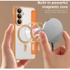 Coque portefeuille Phonesta Luxury Crystal Puffed avec MagSafe pour Samsung Galaxy S26 - Orange 4