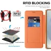 Coque portefeuille Phonesta Luxury Crystal Puffed avec MagSafe pour Samsung Galaxy S26 Plus - Orange 4
