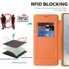 Coque portefeuille Phonesta Luxury Crystal Puffed avec MagSafe pour Samsung Galaxy S26 Ultra - Orange 5
