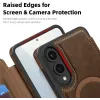 Coque portefeuille Phonesta Luxury Leather avec MagSafe pour Samsung Galaxy S25 Edge - Marron foncé 8
