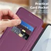 Coque portefeuille Phonesta Luxury Leather avec MagSafe pour Samsung Galaxy S25 Edge - Violet foncé 3