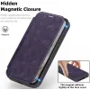 Coque portefeuille Phonesta Luxury Leather avec MagSafe pour Google Pixel 9a - Violet foncé 5