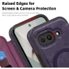 Coque portefeuille Phonesta Luxury Leather avec MagSafe pour Google Pixel 9a - Violet foncé 8