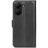 Coque portefeuille Phonesta Litchi Skin pour Xiaomi Poco X7 Pro - Noir 3