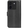 Coque portefeuille Phonesta Litchi Skin pour Xiaomi Poco M7 Pro - Noir 3