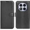 Coque portefeuille Phonesta Litchi Skin pour Xiaomi Redmi Note 14 Pro 5G / Xiaomi Poco X7 - Noir