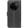 Coque portefeuille Phonesta Litchi Skin pour Realme 14 Pro Plus - Noir 2