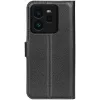 Coque portefeuille Phonesta Litchi Skin pour Realme GT 7 Pro - Noir 3